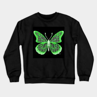 mandala butterfly mariposa ecopop in totonac patterns Crewneck Sweatshirt